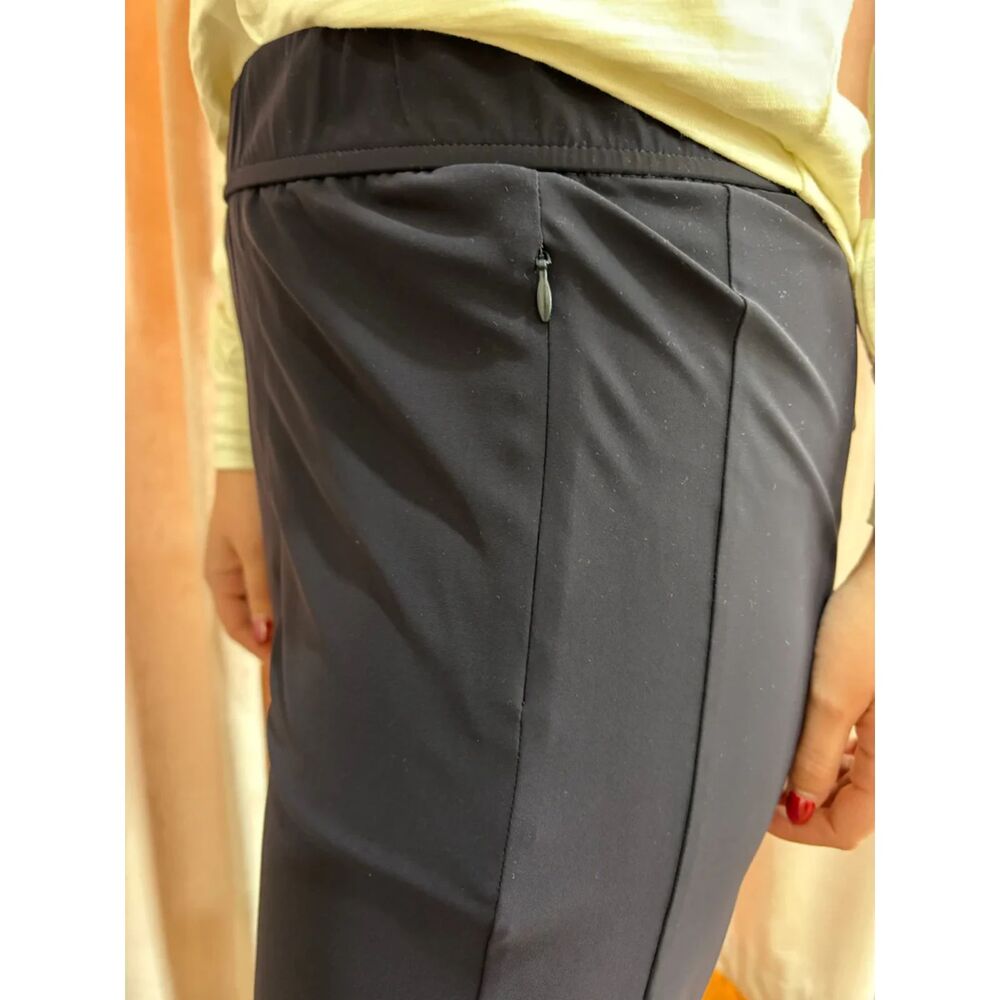 Elliott Lauren Black Pull On Ankle Pants Size 8 Travel Career Jogger - Picture 3 of 6